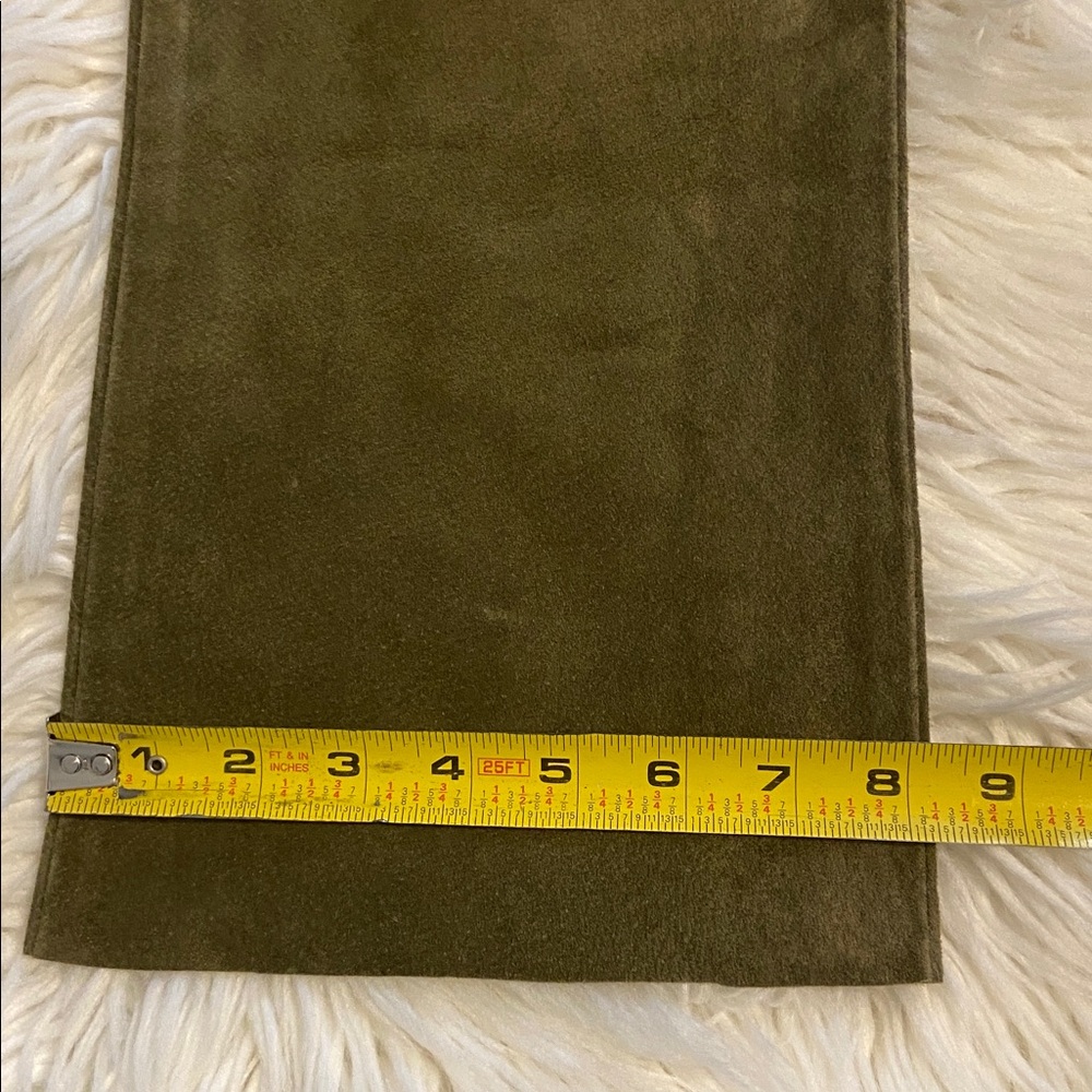 Beautiful People Stylish Olive color Women’s suede pants inseam 28” waist 28” - Picture 7 of 8